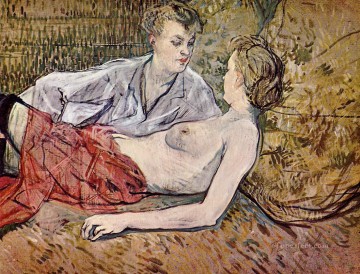 Henri de Toulouse Lautrec Painting - two friends 1895 1 Toulouse Lautrec Henri de